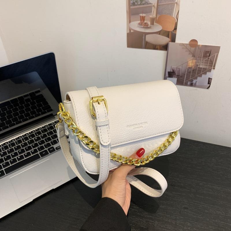 Today's Popular Small Square Bag Women's Tide Lychee Pattern High-end Texture Niche Chain Single Shoulder Messenger Bag Women's Summer