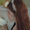 Feather Shape Rhinestone Headband for Traveling Taking Photo Girl Baroque Style Hair Hoop Wedding Party Bride Hairband