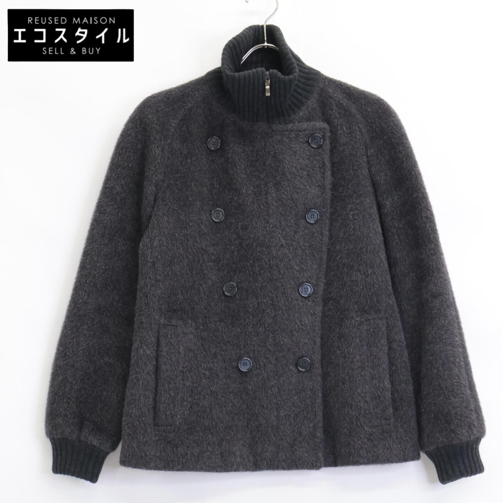 

Max Mara Charcoal Gray Alpaca Wool Double Jacket Jacket 36 grayUsed