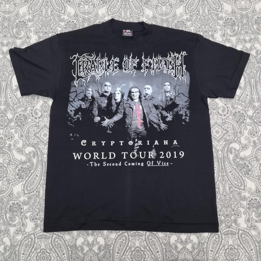Cradle Of Filth Band Tour T Shirt Mens Womens Tees Top Graphic Print Cryptoriana 2019 XL