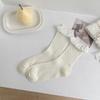 Summer Thin Socks Women's Japanese Lace Small Floral Tube Socks Sweet Bow Curled Heap Socks Women