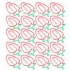 20Pcs Paper Clips 2‑Color Fruit Shaped Bookmarks Planner Clip Pin Office Supplies School Gifts