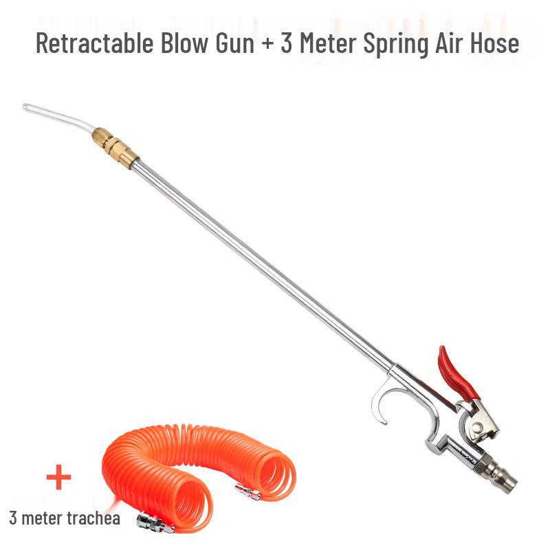 Extended High-Pressure Pneumatic Air Blower & Dusting Gun Tool