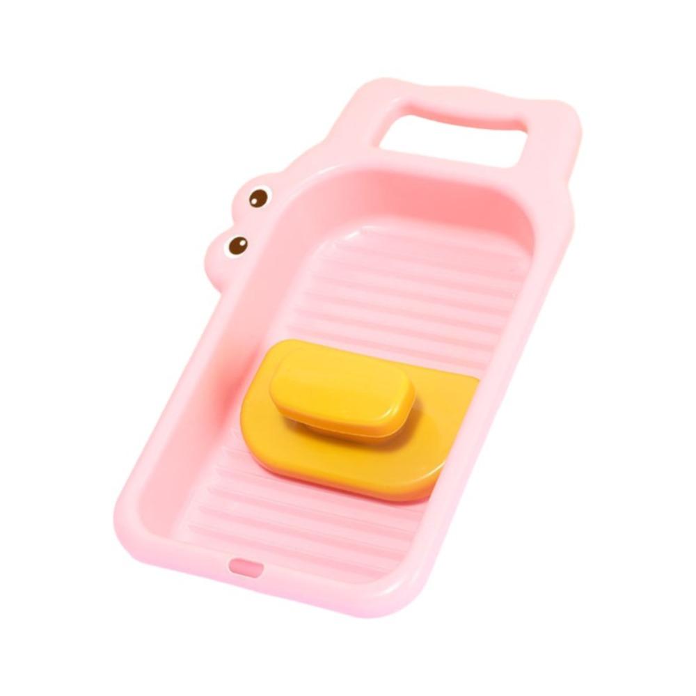 Thicken Laundry Board Anti-slip Lovely Washing Board Integrated Washbasin  Hand Wash Underwear розовый