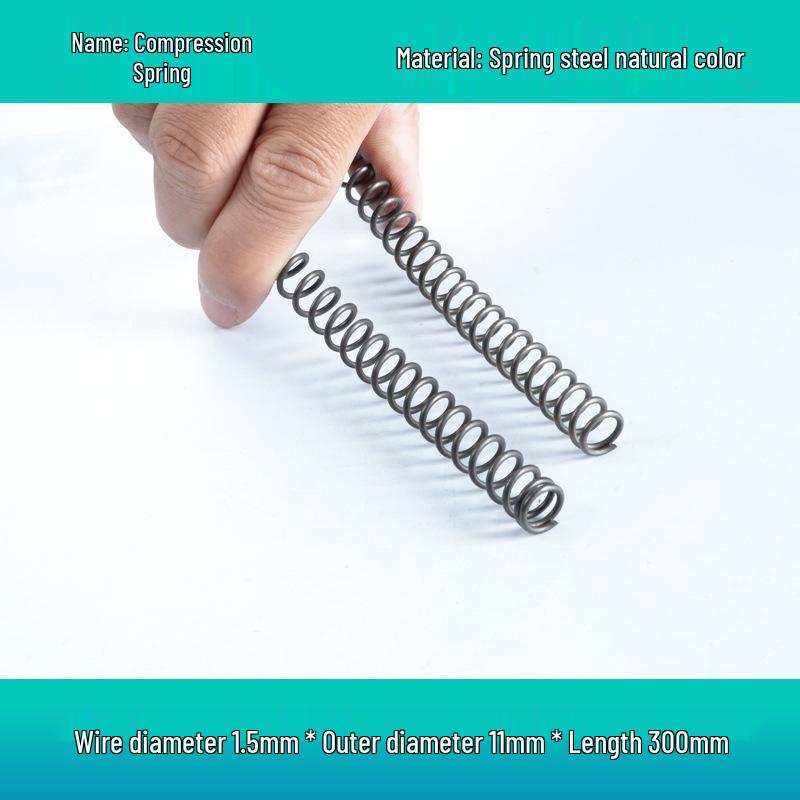 Steel Wire Compression Spring, 1.2-50mm Diameter, Long, Thin & Durable, Yellow, 300 Available