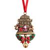 Christmas Ornaments Double-Sided Acrylic Santa Claus Bell Hanging Decor for Tree Home Store Festive Holiday Party Decoration
