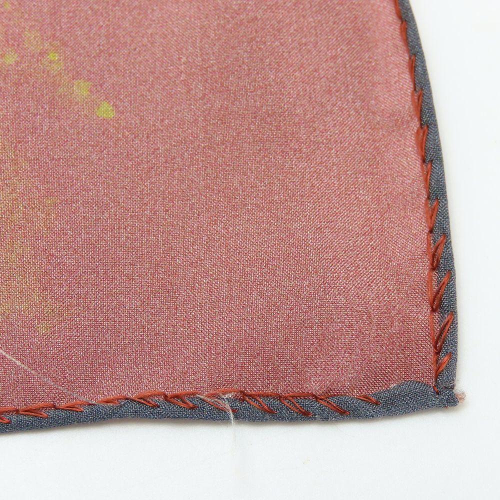 Used Pierre Cardin handkerchief silk Dark marks brown multicolor Fashionable