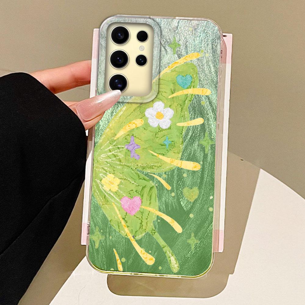 Cartoon Multicolor Butterfly Phone Case for Samsung Galaxy S25 S24 S23 S22 S21 Plus FE Ultra S24+ S25+ Shell Silicone Back Cover
