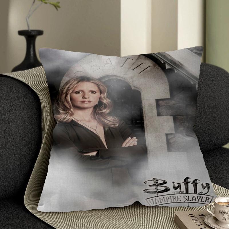 Buffy TV Series The Vampire Slayer Maple Design Cushion Cover Happy Autumn Harvest Decor Holiday Decorati Pillow Cover