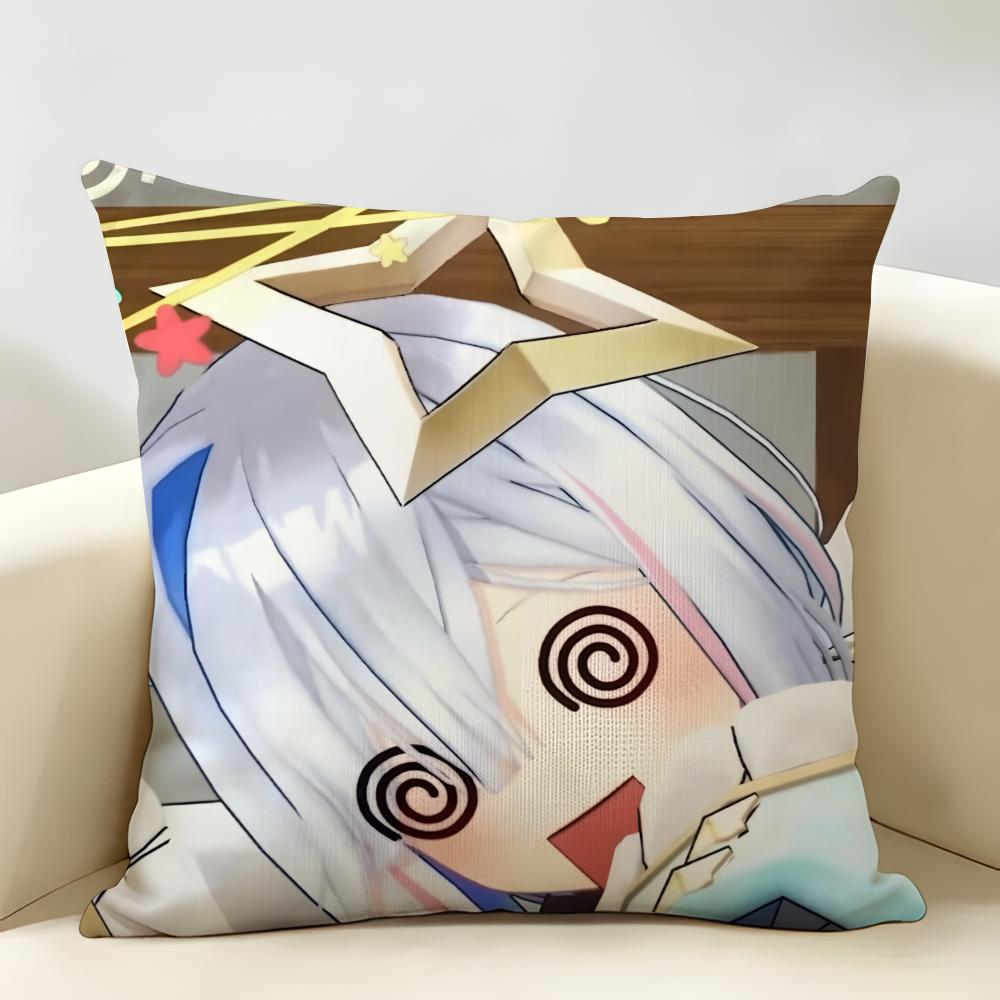 Amane KanataS Cute Cushion Cover Natural Linen Organic Fabric DoubleSided Printing Room Sofa Decor Pillow Case