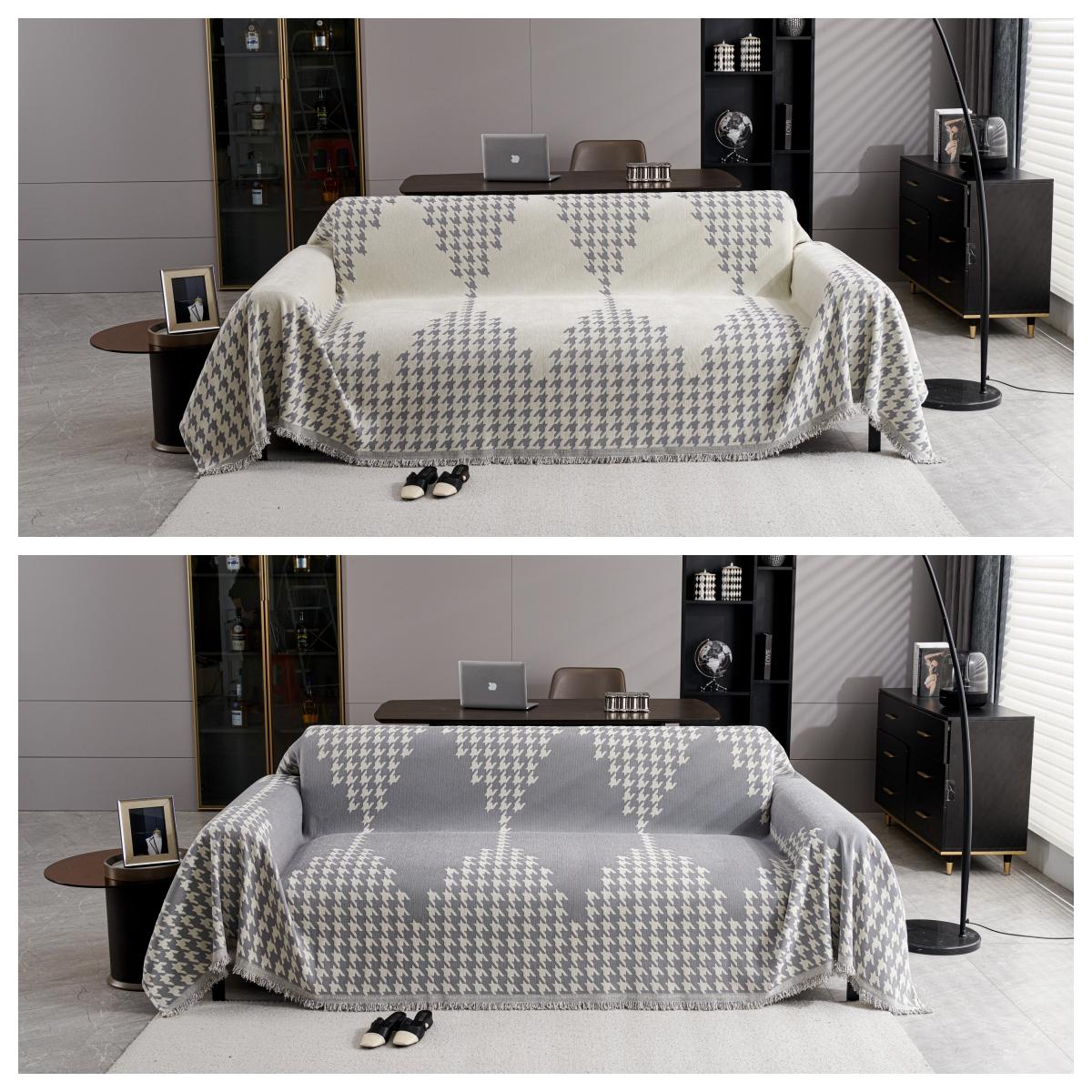 

1 шт. Чехол для дивана, модный, простой, противоскользящий, защитный, для мебели, машинная стирка, цельный, стильный коврик для гостиной 1seat 180x130cm серый