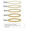 Bracelet perlé plaqué or pour femme, Bracelet à billes extensible empilable en acier inoxydable Hypoallergénique