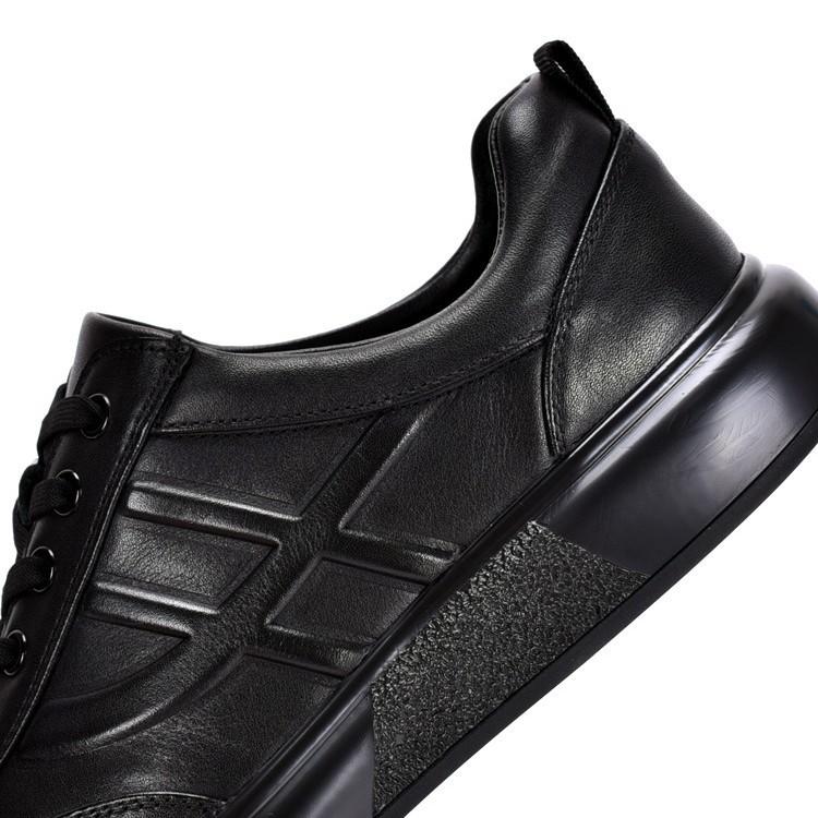 Casual Leather Shoes Men'S 2024 Autumn New Soft-Soled Breathable Comfortable Flat-Heeled Soft Leather Men'S Leather Casual Board Shoes