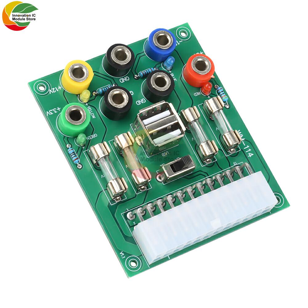 20/24Pin ATX Power Strip Power Adapter Module Desktop Chassis ATX Transfer to Adapter Board 3.3V 5V 12V Wiring Power Supply