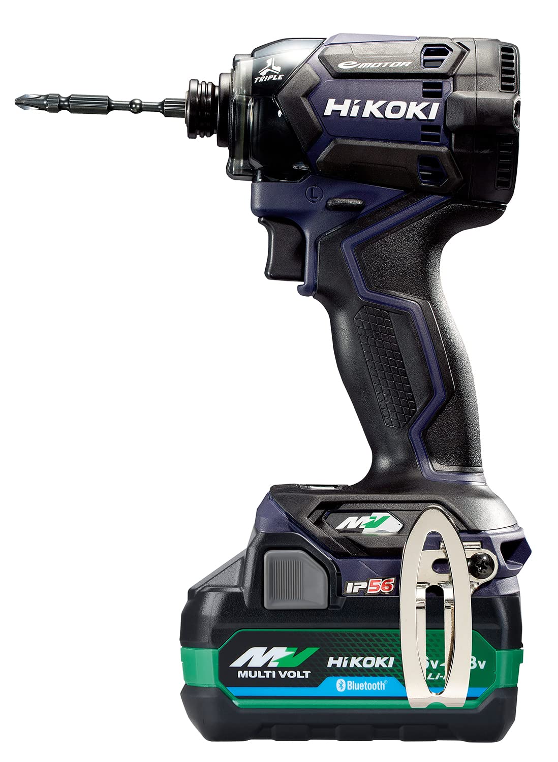 

HiKOKI 36V Impact Driver Deep Ocean Blue Новий Bluetooth Оснащений 2 накопичувачами та батареями Bicep Bit, зарядним пристроєм, футляром, WH36DC(2XPDSZ)