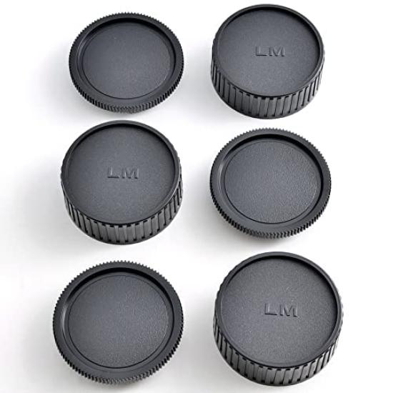 

ATAK Leica Compatible M Rear Caps Body Caps Total of 6 with Leica M-Mount Caps/Lens (3 pieces) & (3 pieces) (Compatible M-Mount)