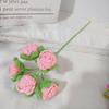 Homemade Crochet Artificial Flowers Cute Woven Plants Branch  Wedding Party Decor