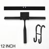 Squeegee 10'' 12'' 14'' INCH Black Rubber Silicone Shower Cleaner with Hook Stainless Steel Scraper Bathroom Car Window Tools