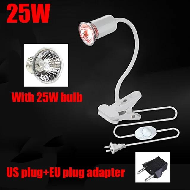 Lampada Solare per Tartarughe con Lampadina a Spettro Completo UVA+UVB da 25/50/75W per Supplemento di Calcio per Tartarughe Illuminazione per Box per Animali