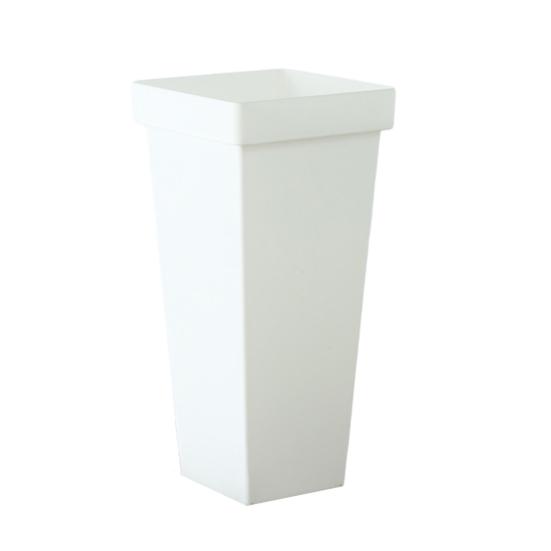Tall Flower Bucket Modern Plastic Vase Elegant Square Bucket for Cut Flowers Floral Arrangement Home Wedding Party Table Centerpiece