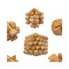 Colorful Wooden Kongming & Luban Lock Puzzle - Fun Brain-Teasing Disentanglement Challenge
