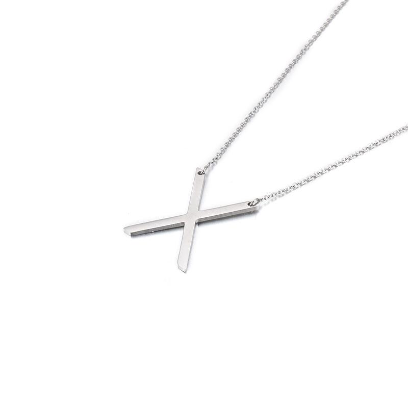 Kalen Clavicle Necklace: 26 English Letter Titanium Steel Necklace for Women - Simple and Elegant Design
