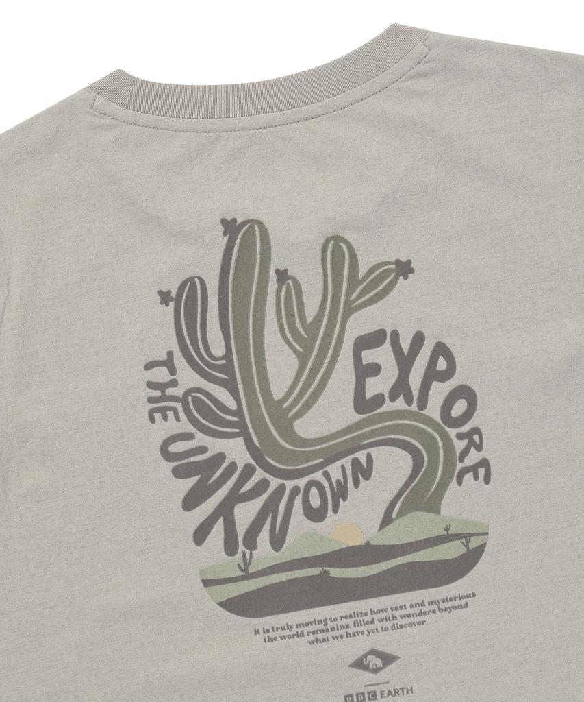 BBC EARTH Women'S Desert Policott T-Shirt Light Ash Grey