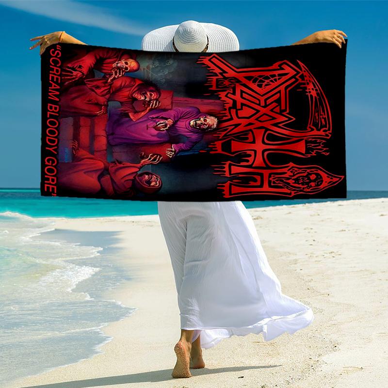 Death Fashion Beach Towel: Ideal for Summer Adventures Soft, absorbent and quick drying suitable for swimming and bathing