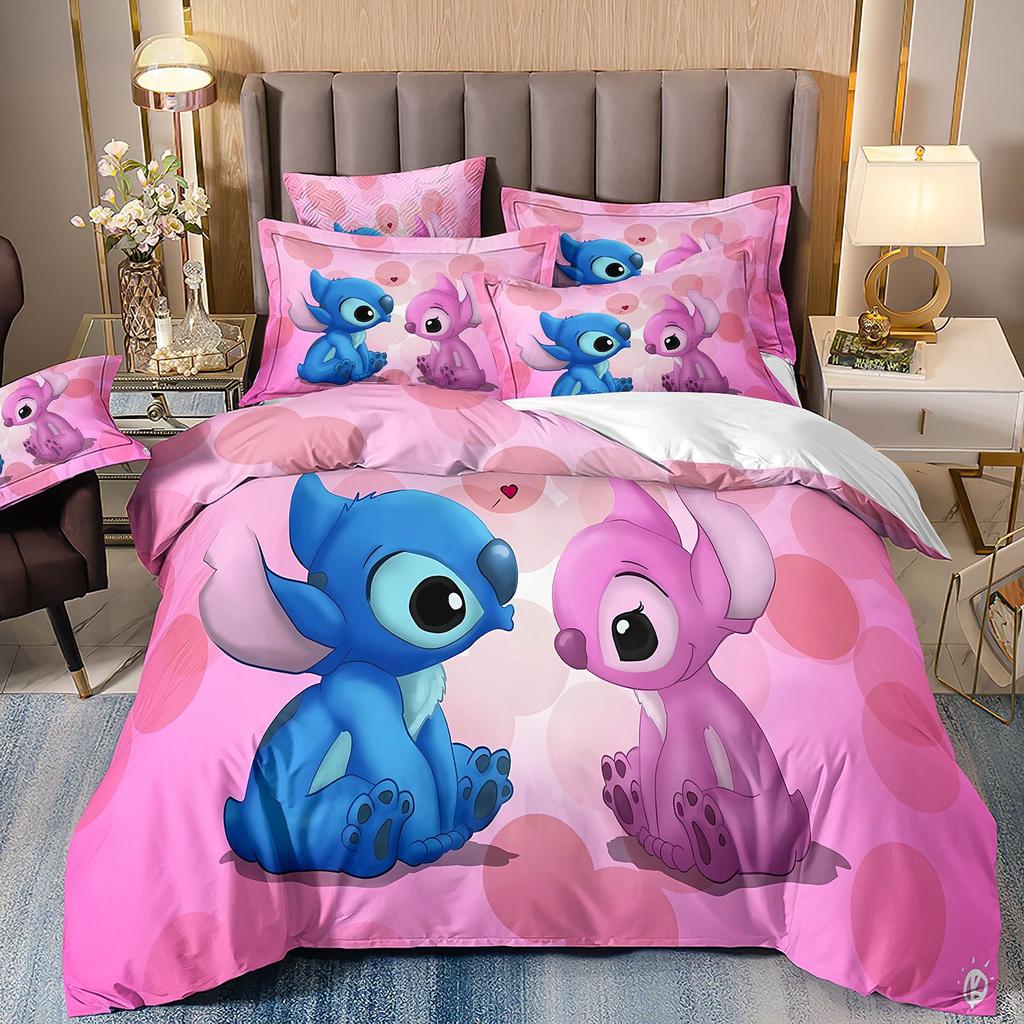 Digital Printing Three-Piece Cute Cartoon Quilt Cover 3D Bed Kit
