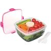 Meal Box - Sistema - Salad To Go - 1.1l - Square - Transparent and Multicolored