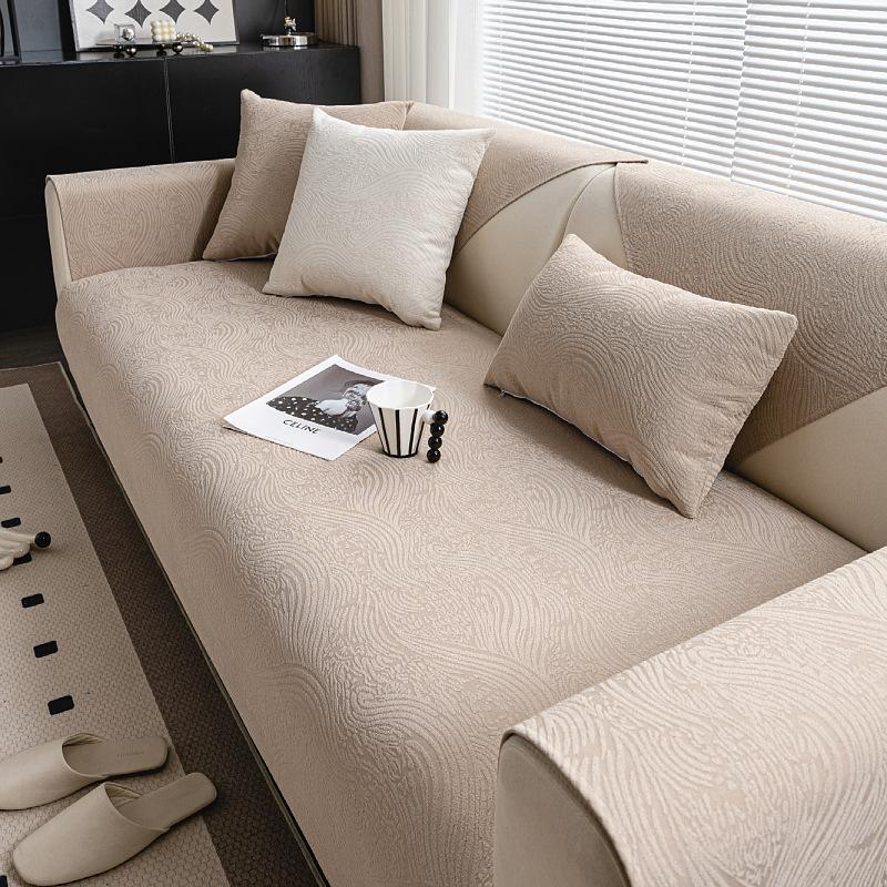 Sofa Cushion for All Seasons, Special Seat Cushion for Leather Sofa, New High-end Anti-ski Neal Sofa Cover Cloth