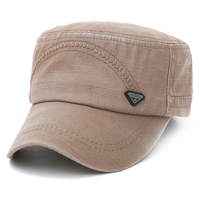 ZHENYUEQI Men s Washed Distressed Flat Top Hat Adjustable