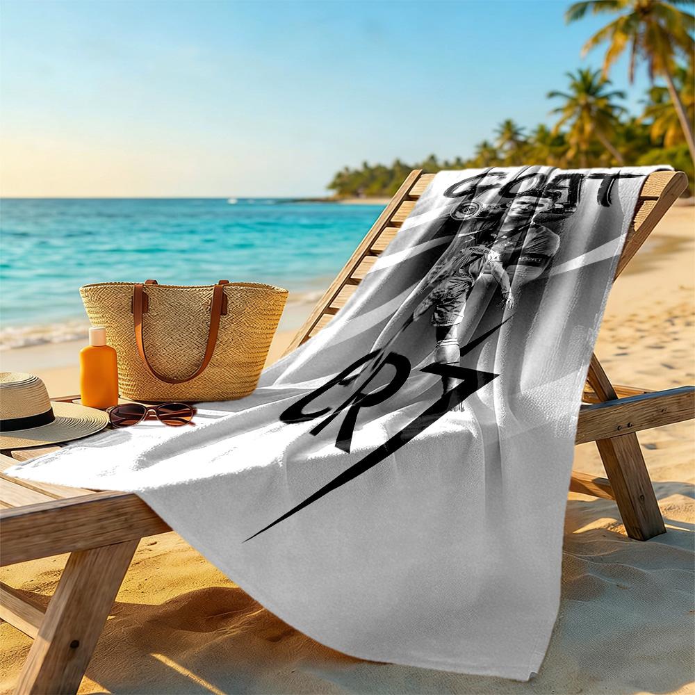 Ronaldo's Golden Legacy Beach Towel Super Soft Microfiber Quickdry Fabric Comfortable Lightweight