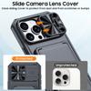 WEFOR Case for iPhone 17 16 15 Pro Max Wallet Card Holder 3-4 Cards Kickstand Slide Camera Cover Wrist Strap Rugged Shockproof