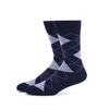 Men's Plus Size Argyle Stripe Knee-High Socks - Solid Colors for Autumn/Winter