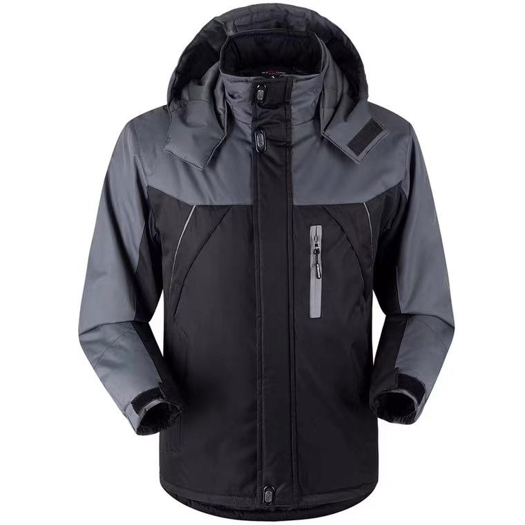 Bunda Pánská Plus Sametově zahuštěná Venkovní Větruodolná Teplá a Chladuvzdorná Oděv Vycpaná Bunda Pánská Bunda Pracovní oděvy velkých velikostí Vycpaná Bunda