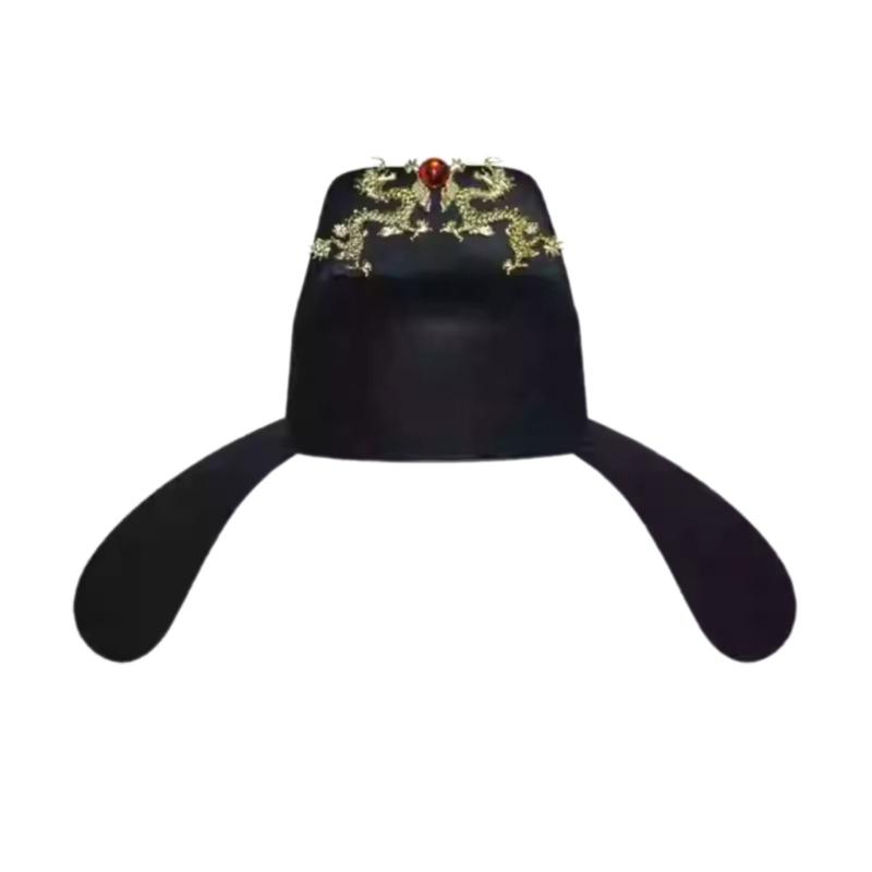 A52E Historical Costume Hat Unisex Ancient Official Hat For Theme Cultural Event