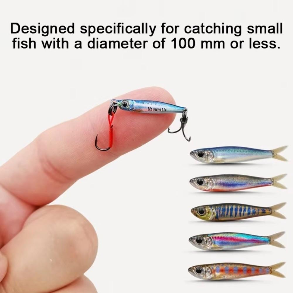 3D Bionics Design Micro Jigging Baits Sequin Finish Micro Fishing Lure Stream Fishing