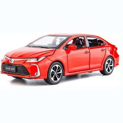1:Modello di auto Toyota Corolla in scala 32, macchinina giocattolo pull back in lega di zinco con suono e luce per bambini e bambine
