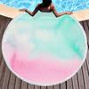 Abstract Watercolor Round Beach Towel,Splashing Ink Lightweight Absorbent Sand Proof Beach Blanket for Swim Sport Beach Gym Yoga