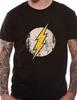 The Flash T Shirt Official Distressed Logo Black NEW XL
