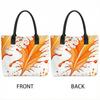  Orange Abstract Print Tote Bag Casual Large Capacity Fashionable Shoulder Bag for Daily Use 