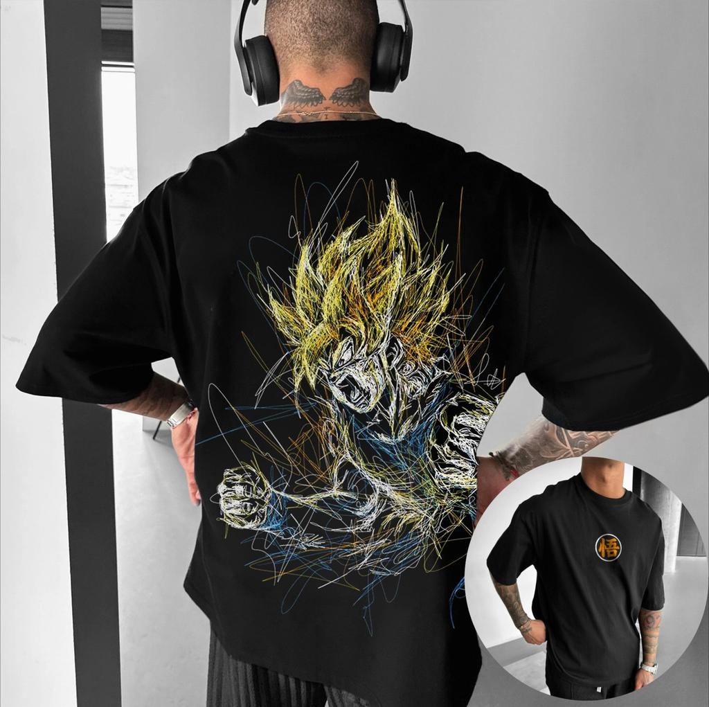 One Piece Luffy Printed Cotton Short-sleeved 2025 Korean-style Loose Breathable Sporty Round-neck T-shirt for Both Men and Women