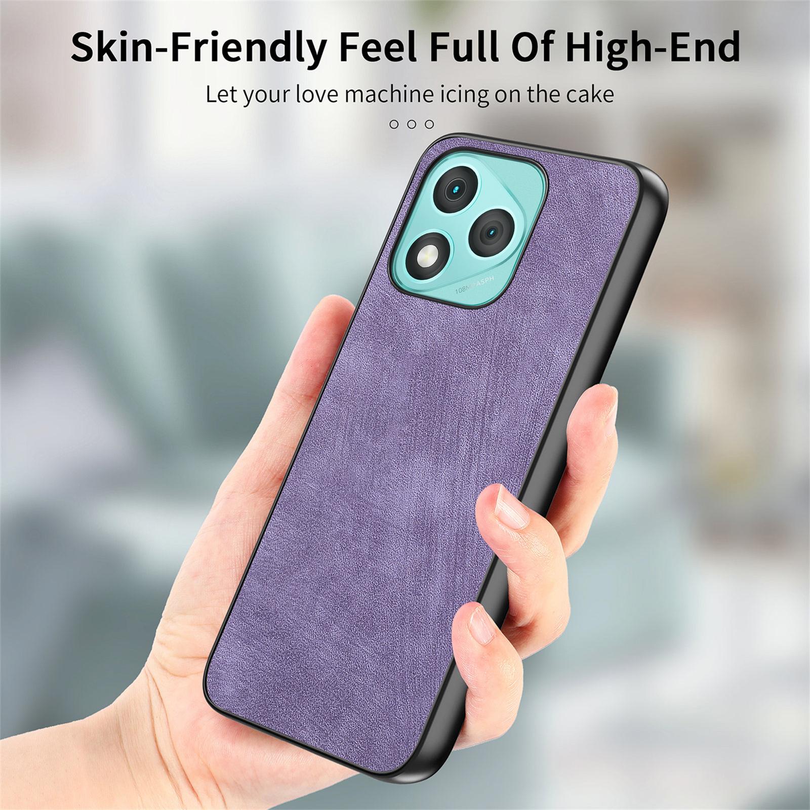 

For Honor 400 Lite Case Shockproof Slim Retro Leather Phone Back Cover Brown
