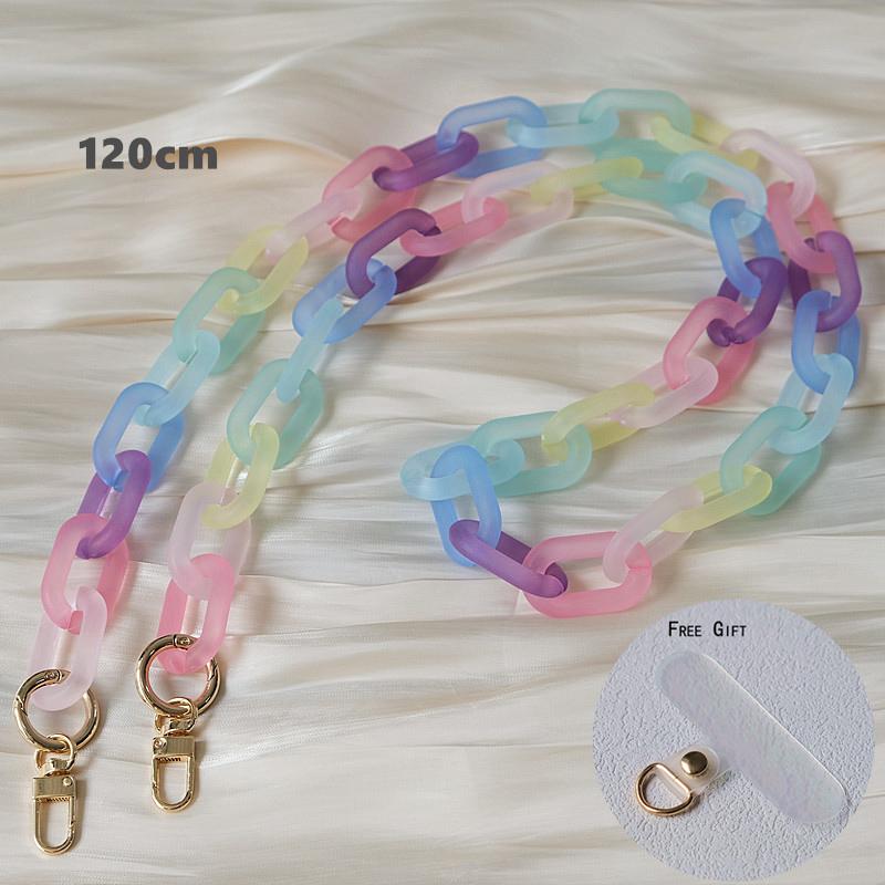 New Phone Accessory Cellphone Part Chain Anti Lost Universal Candy Rainbow Shoulder Neck Crossbody Phone Strap Case Holder Chain