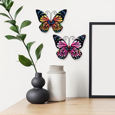 Garten Metall Schmetterling Dekor Inspirierende Skulptur Wand Dekor Für Outdoor Dekoration Tier Miniaturen Insekt Hängen Anhänger
