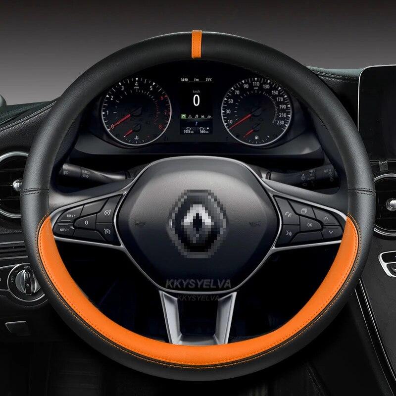 Car Steering Wheel Cover For Scenic Clio Laguna 2 3 4 5 Kangoo Fluence Megane Trafic Talisman Twingo Kaptur Accessories