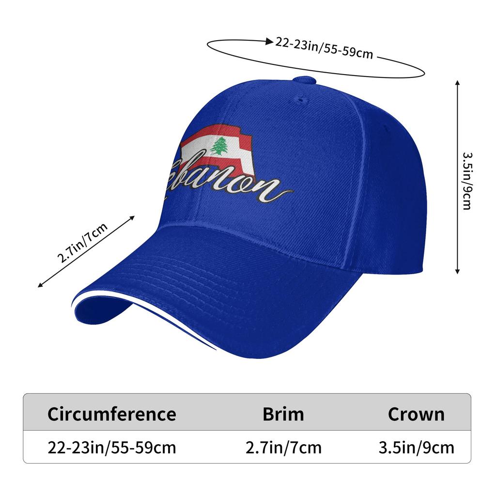 Lebanon Flag Map Casual Baseball Cap Spring Trucker Hat Adjustable Hunting Camping Hip Hop Hats Unisex Adult Fashion Baseball Caps