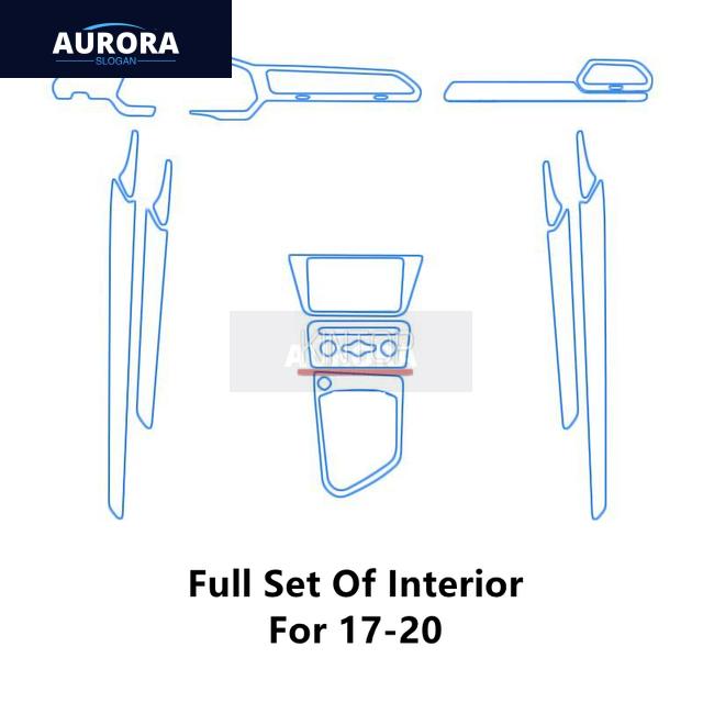 For VOLKSWAGEN TIGUAN ALLSPACE 17-22 Car Interior Center Console Transparent TPU Protective Film Anti-scratch Repair Film Refit