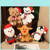 Plush Christmas Toy Polar Bear Penguin Doll Santa Claus Stuffed Animal Decor